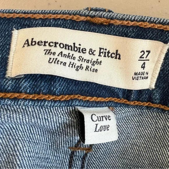 Abercrombie & Fitch curve love ultra high rise the ankle straight jean Size 27 - Picture 8 of 9